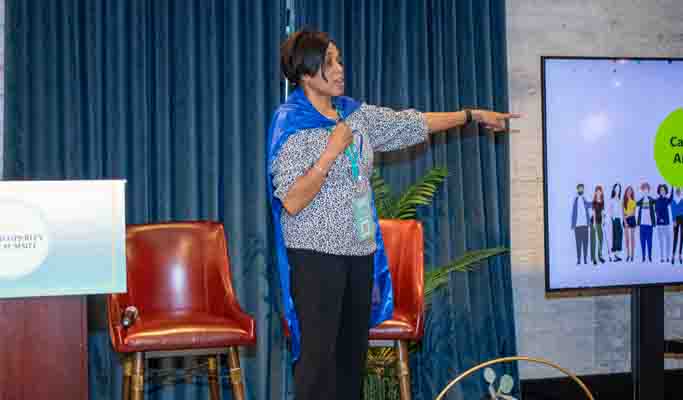 Andrea inspiring DEI teams